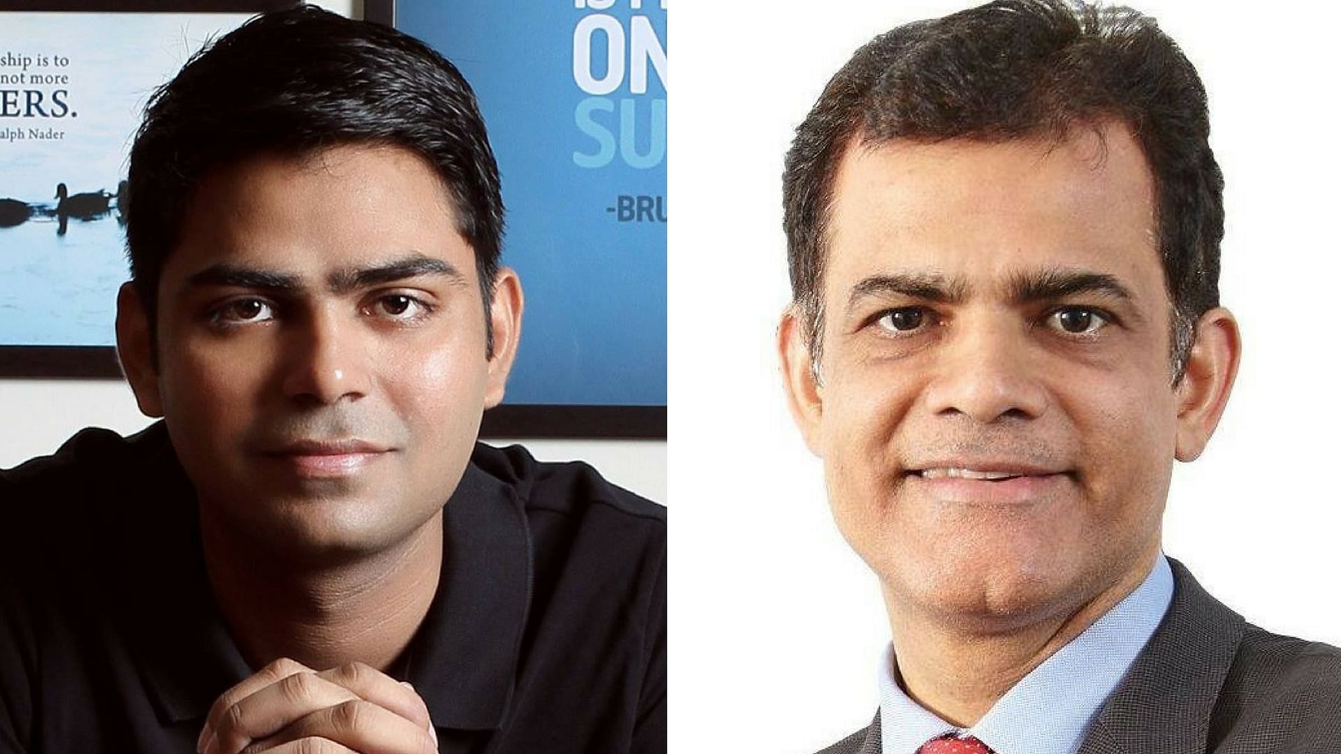 Housing.com’s ex-CEO Rahul Yadav (L) and realty firm ANAROCK’s founder Anuj Puri (R)