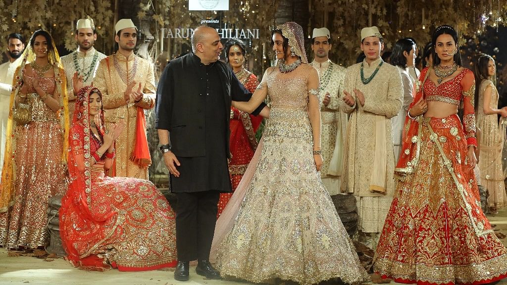 Describing his new collection Tahiliani insisted upon “lightness”; it is, however, the nonchalant political gravity of this collection that makes it remarkable.