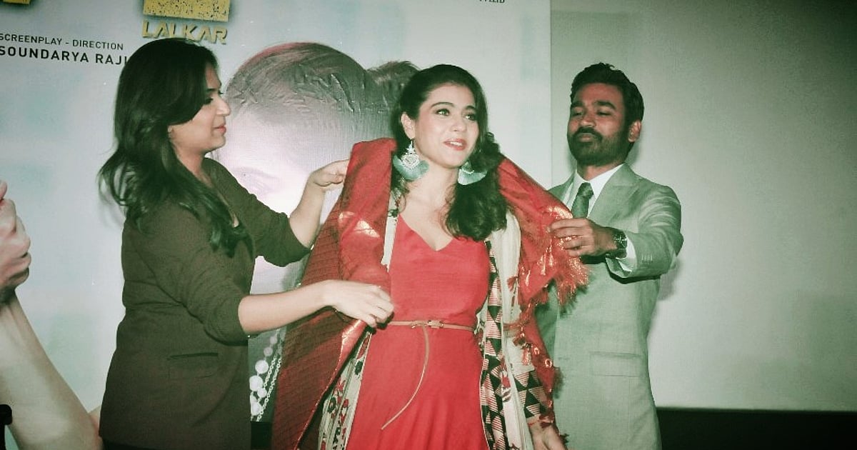 Pics Kajol Dhanush Amp Soundarya Rajinikanth In Delhi For Vip 2