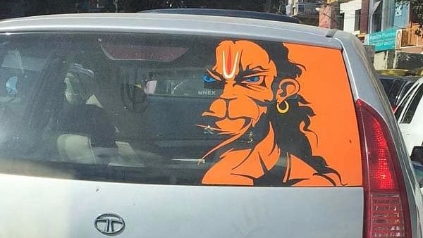 Angry Hanuman stickers in Bengaluru reflect the anger and inexplicable insecurity among the majority. 