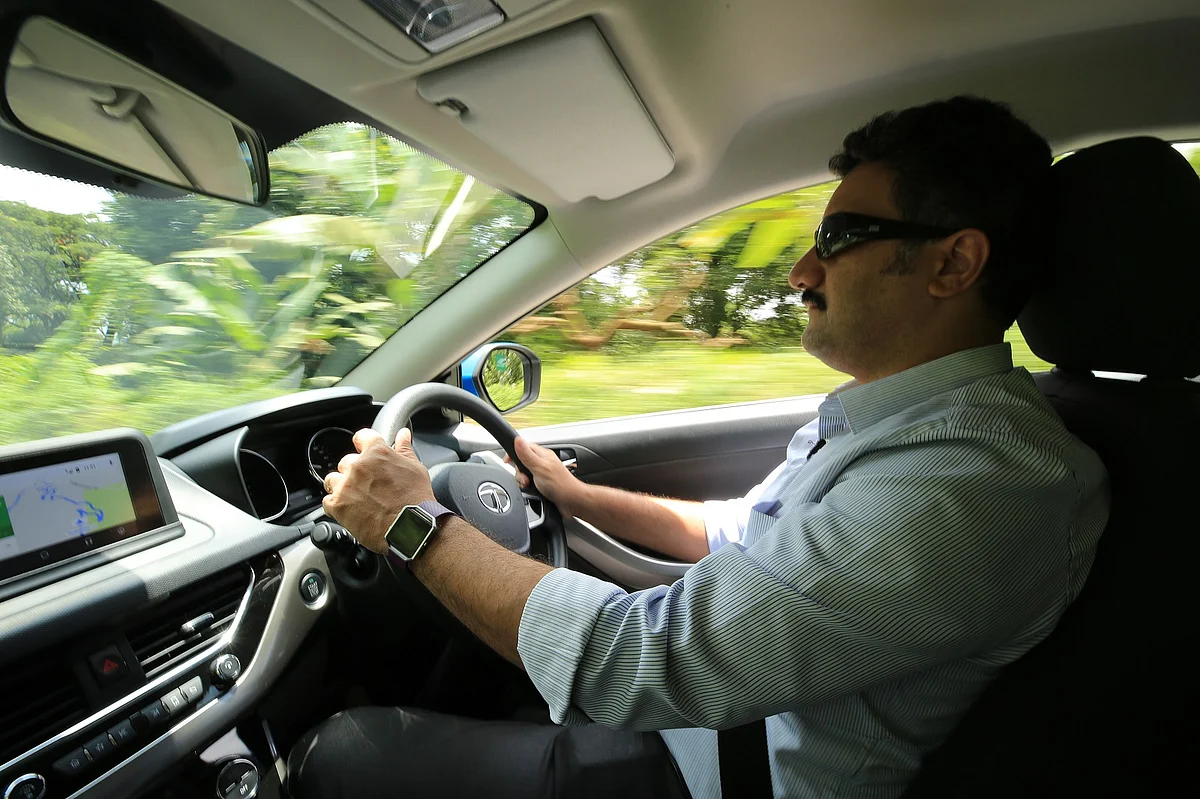 Seating is comfortable in the Tata Nexon, but with the steering at its lowest position, visibility of the gauges is hampered. 