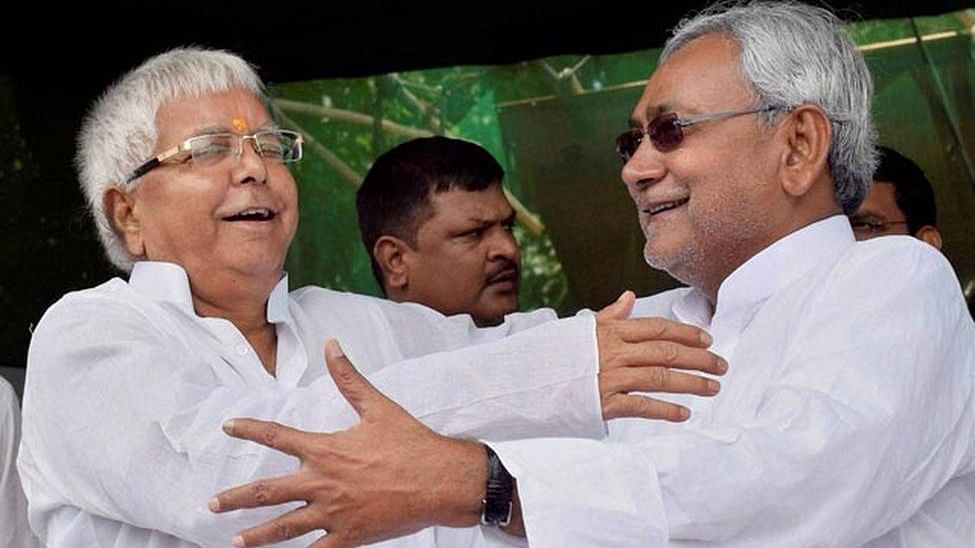 

Lalu Yadav and Nitish Kumar after their victory in the Bihar Assembly elections.&nbsp;