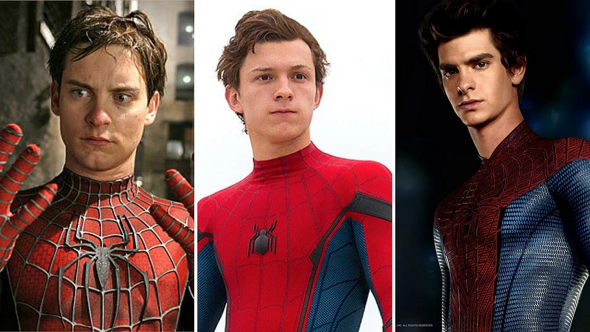(From left to right): Tobey Maguire, Tom Holland and Andrew Garfield playing the role of Spider-Man.