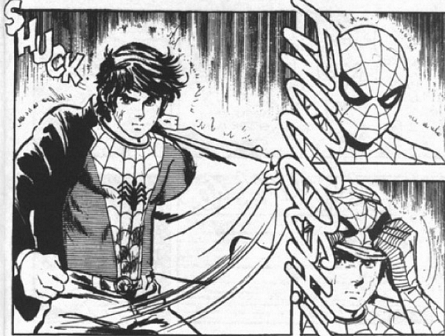 Kosei Ono’s Tokyo teenager Yu Komori as Spider-Man in a Japanese Manga.