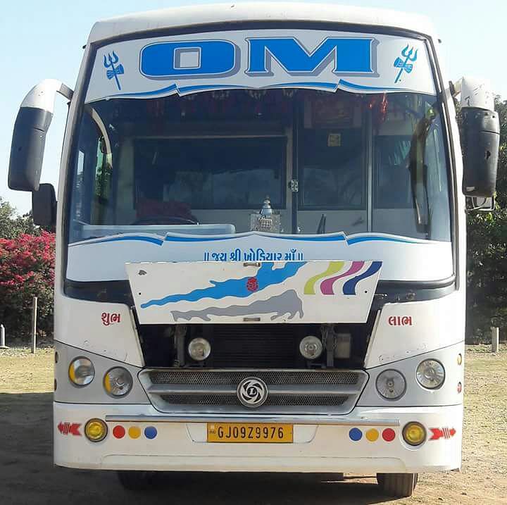 Picture of the attacked bus clicked in Gujarat.