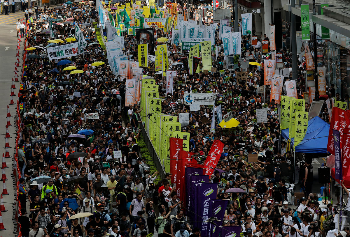 Demands for full democracy and calls by some protesters for independence are widespread in Hong Kong.