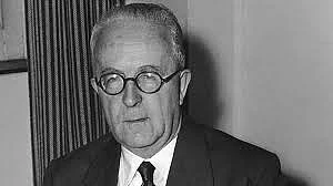 Sir Cyril Radcliffe, the man who drew the Radcliffe line dividing India and Pakistan.