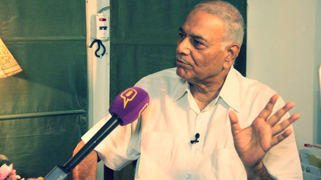 Yashwant Sinha in conversation with <b>The Quint</b>. 