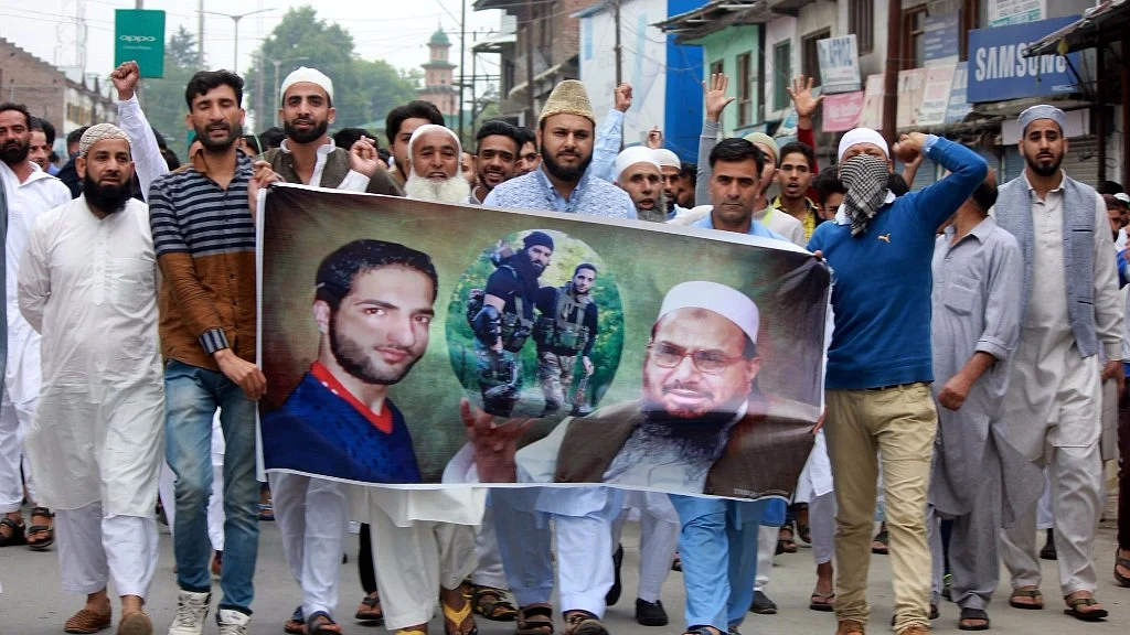 Clashes broke out between security forces and protesters after the prayers on the occasion of Eid ul Fitr in Anantnag, on 26 June 2017.