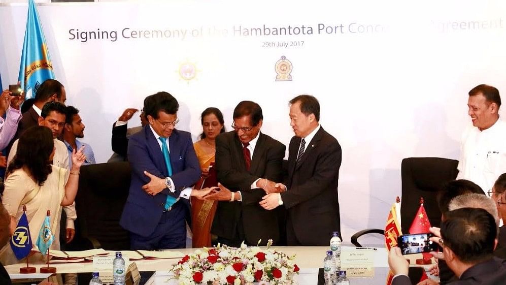 Sri Lanka signed US $1.1billion deal to sell Hambantota port to China.