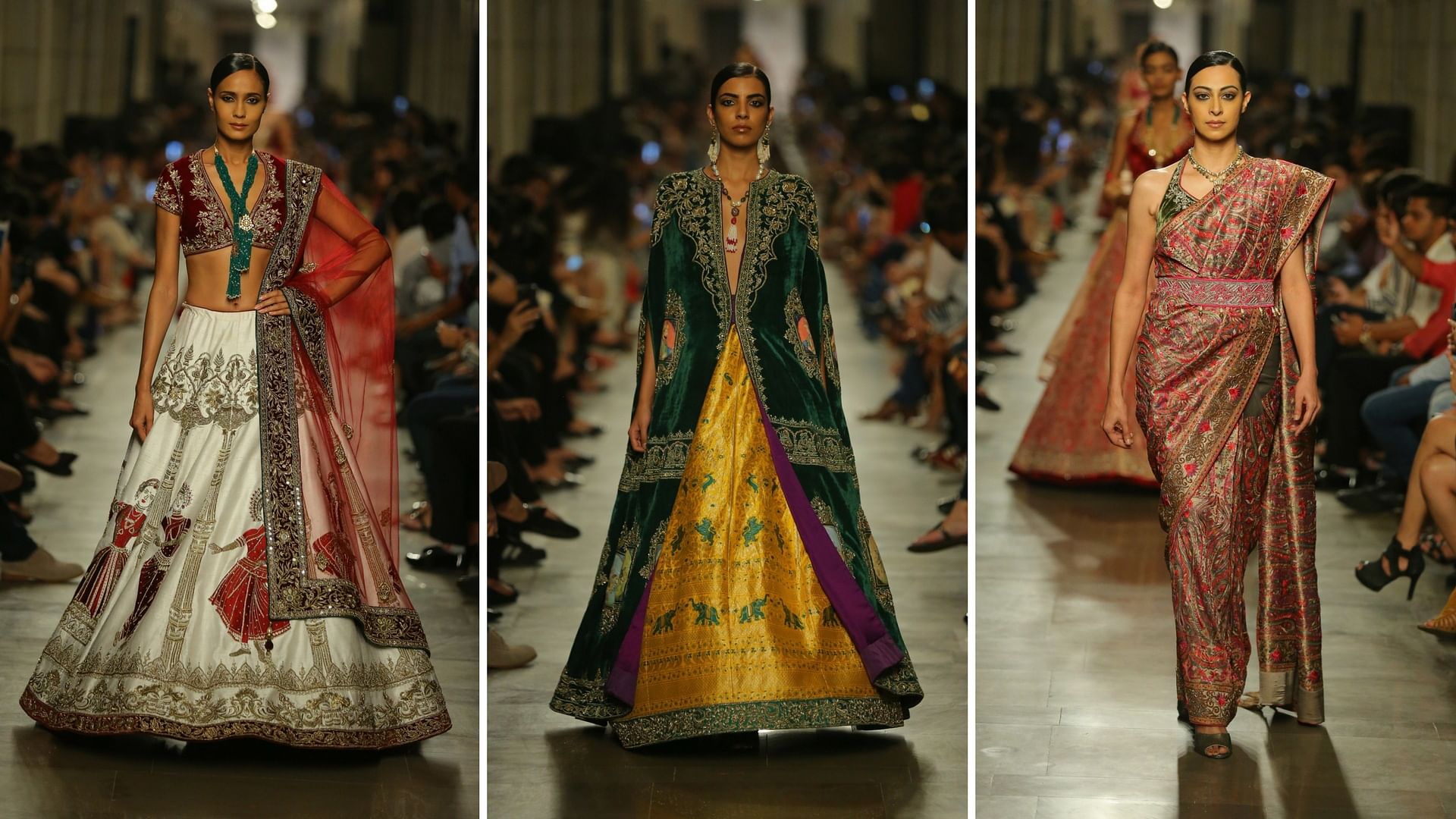 Couturier Manav Gangwani’s latest couture collection, ‘India @ 70’ was showcased at FDCI India Couture Week 2017.