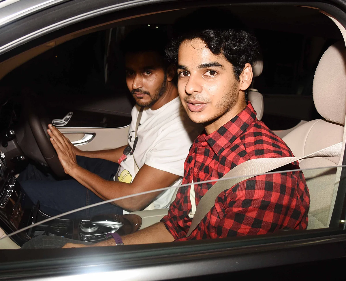 Shahid Kapur’s brother Ishan Khattar drove in with a friend.