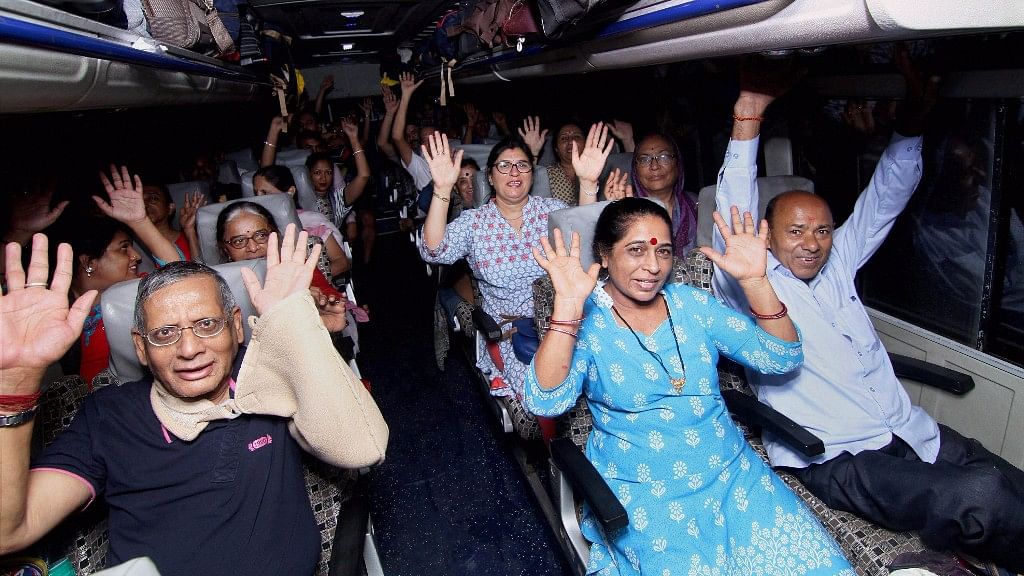 Scores of tourists and Amarnath pilgrims were asked to immediately cut short their trip and leave the Kashmir valley by the Jammu and Kashmir government.&nbsp;