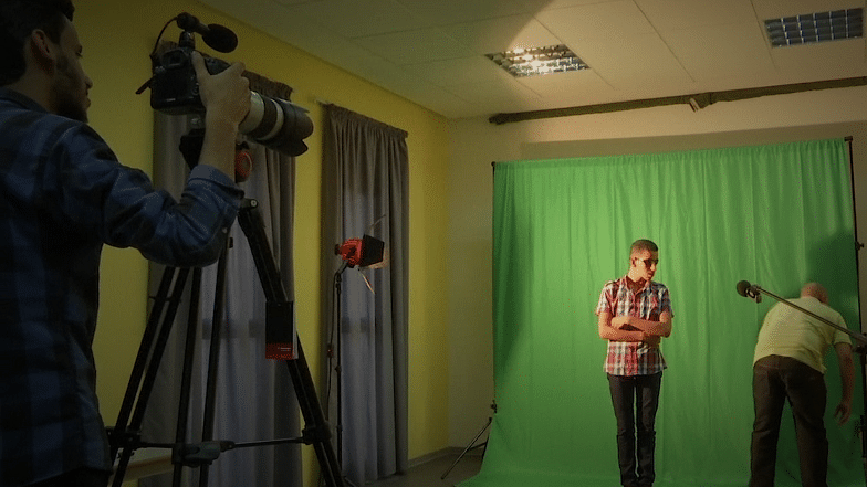 Mehdi Malakane preparing for a studio shoot for his YouTube channel.
