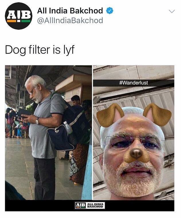 Mumbai Police Cyber Cell registers an FIR against comedy group AIB for their Snapchat meme on PM Modi.