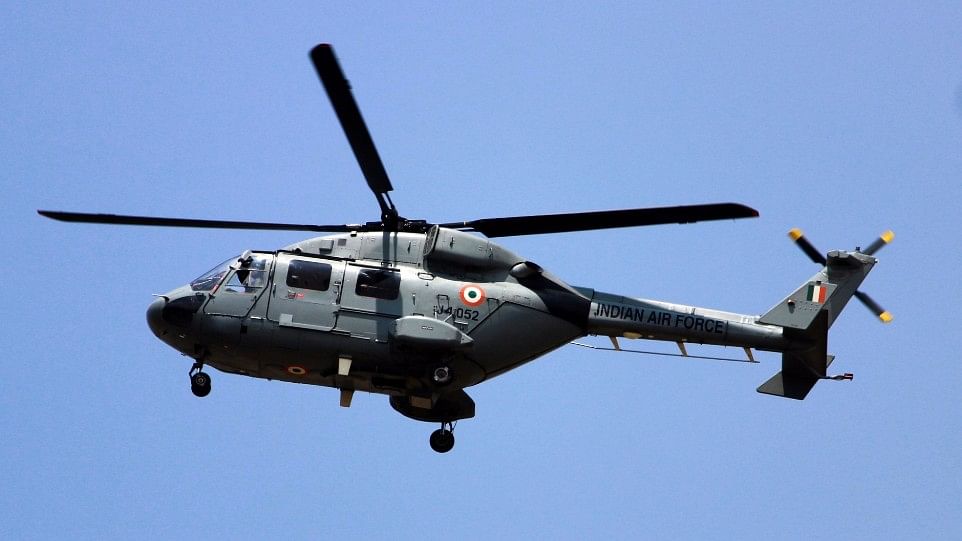 A file photo of an Indian Air Force’s Dhruva ALH helicopter.