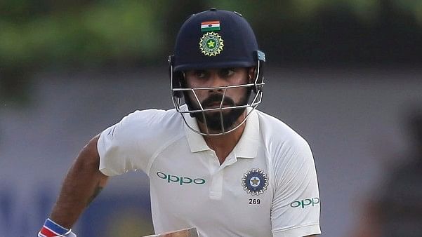 Virat Kohli in action during day three of the first Test between India and Sri Lanka.