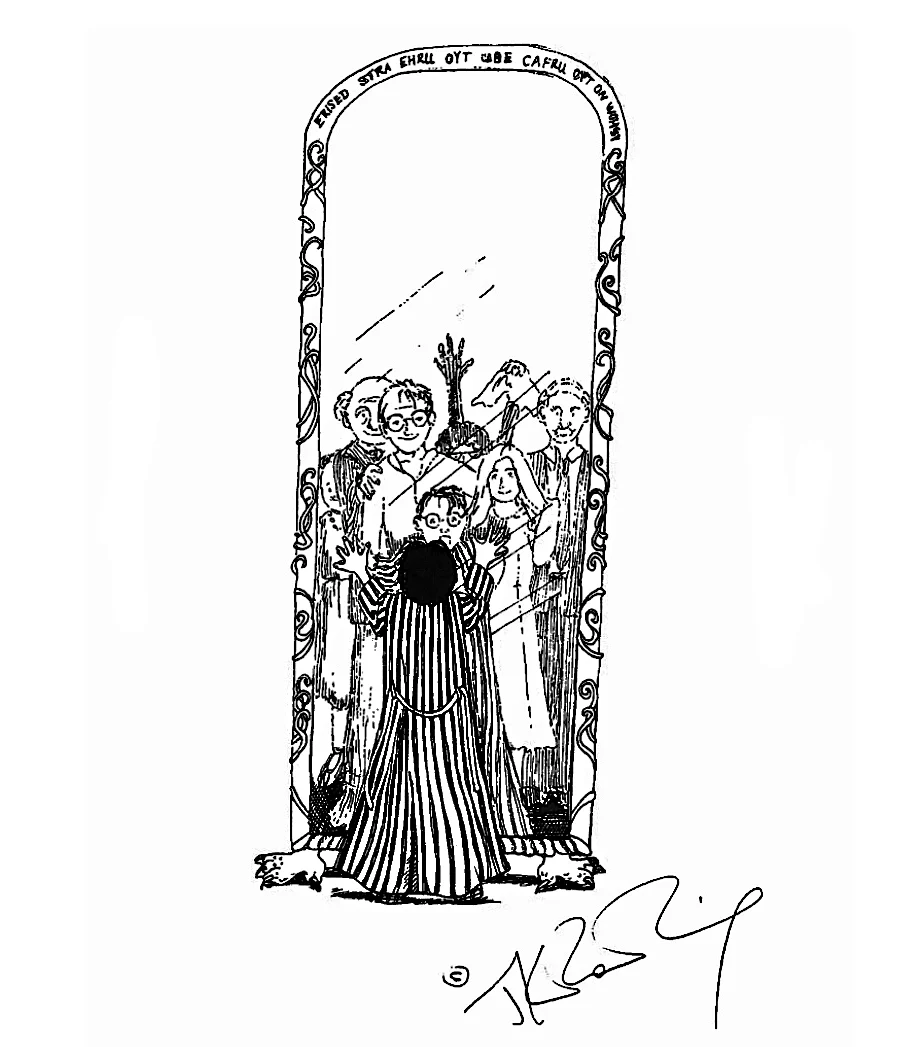 JK Rowling’s Mirror of Erised illsutration.