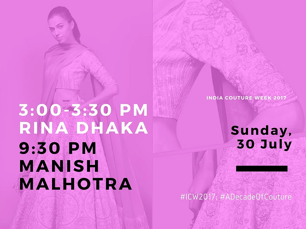 Catch the Full Schedule of India Couture Week 2017, Right Here