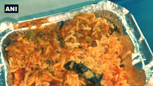 A passenger found a dead lizard in a vegetable biryani that he was served on the Howrah-New Delhi Poorva Express. (Photo: ANI)