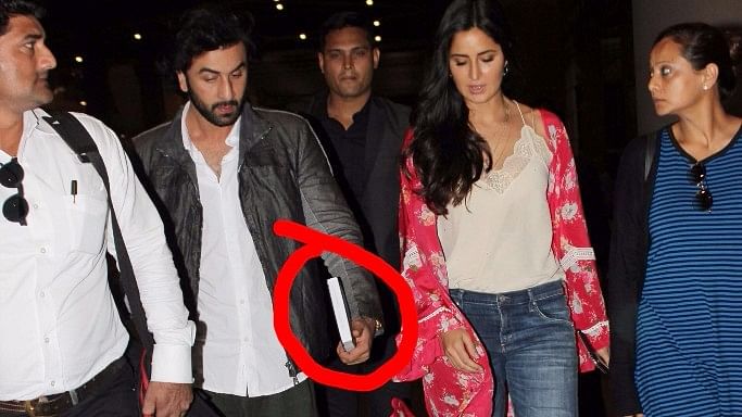 Ranbir Kapoor and Katrina Kaif at the Mumbai airport.