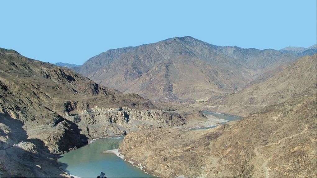 The Indus at the site of the proposed Diamer-Basha dam.