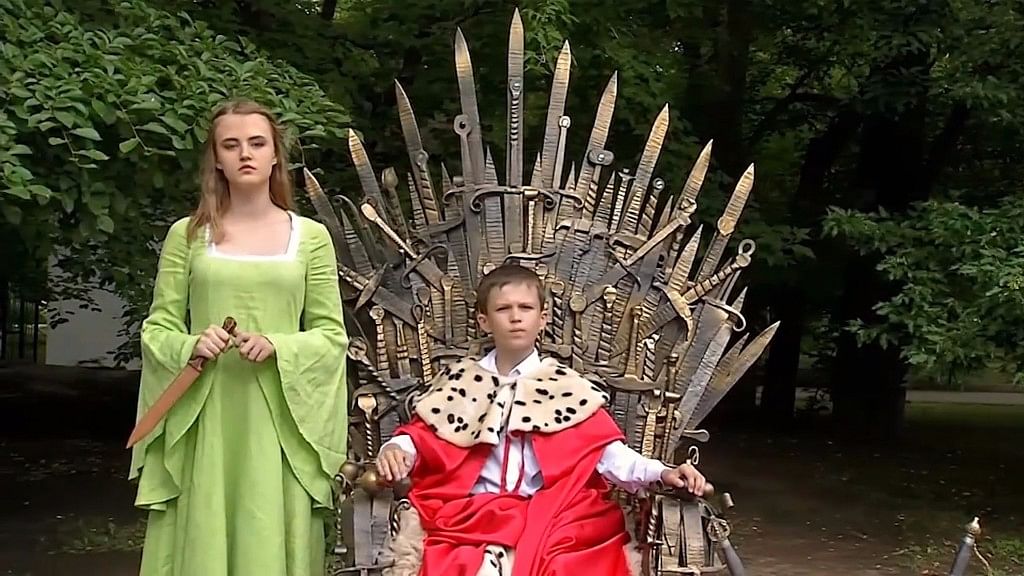 A team of Russian craftsmen have built a metal Iron throne.