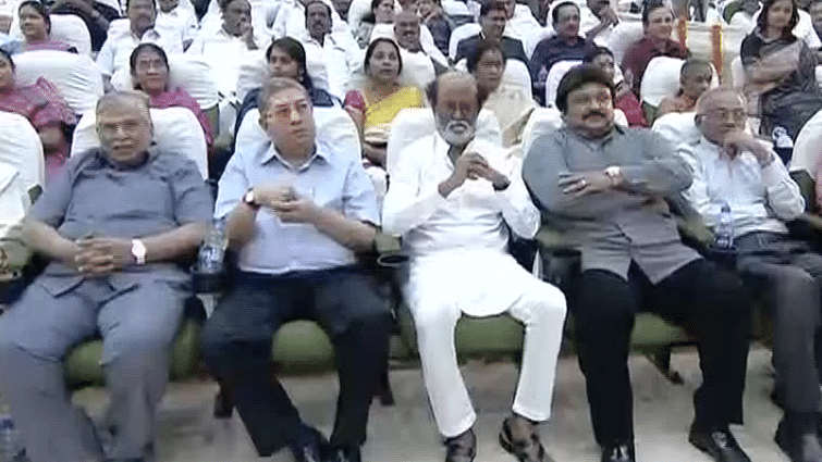 

 The actors attended the 75-anniversary celebrations of DMK mouthpiece “Murasoli”.