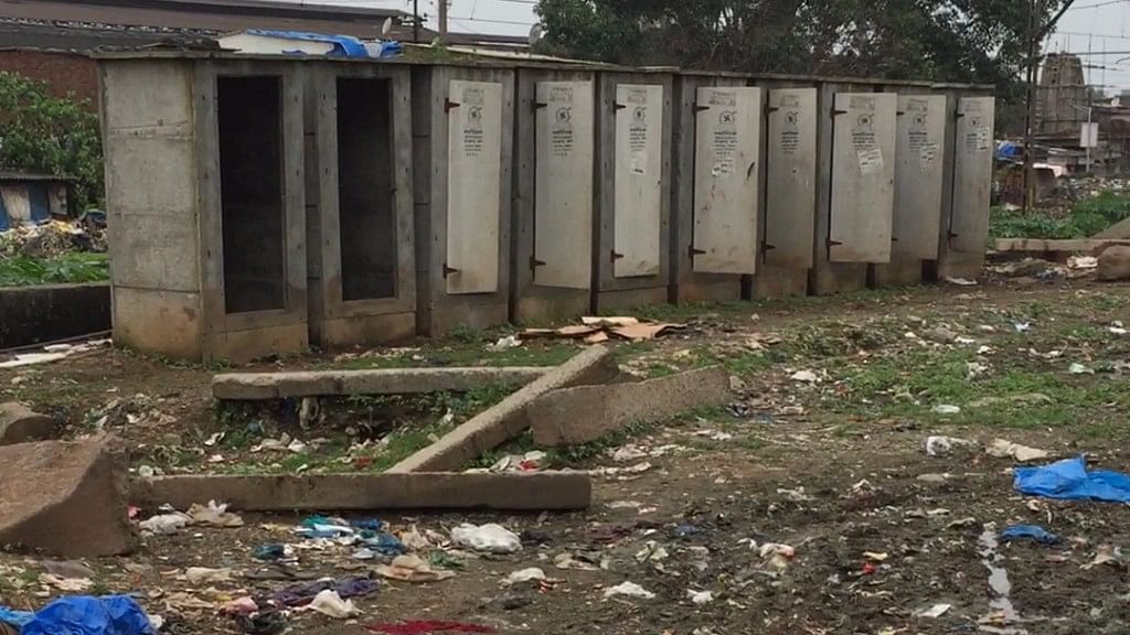 This row of public toilets in Kalwa, Thane are in a shitty state themselves.