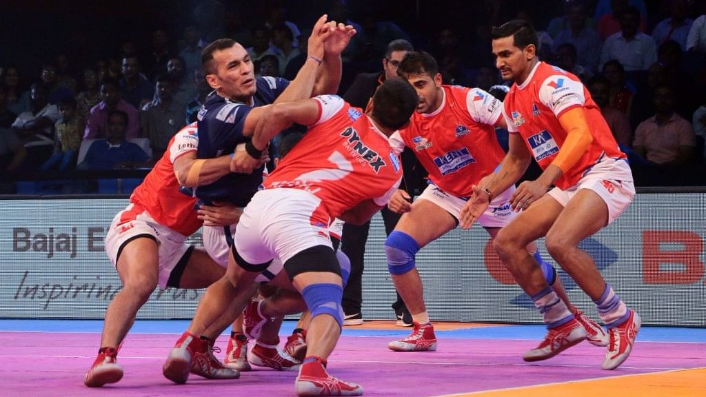 

Haryana Steelers inflicted an all out in the first half as they exerted pressure on Dabang Delhi.