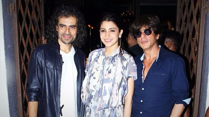 Imtiaz Ali, Anushka Sharma and Shah Rukh Khan promoting <i>Jab Harry Met Sejal.</i>