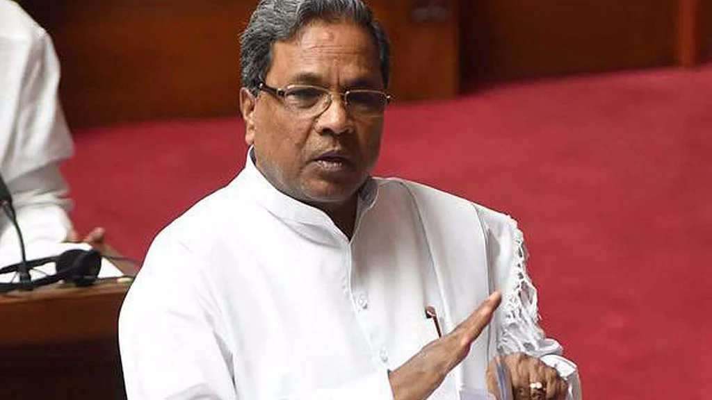 Siddaramaiah, Chief Minister of Karnataka, at the state Legislative Assembly