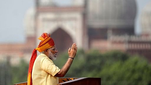 Prime Minister Narendra Modi addressing the people on 71st Independence Day at Red Fort.