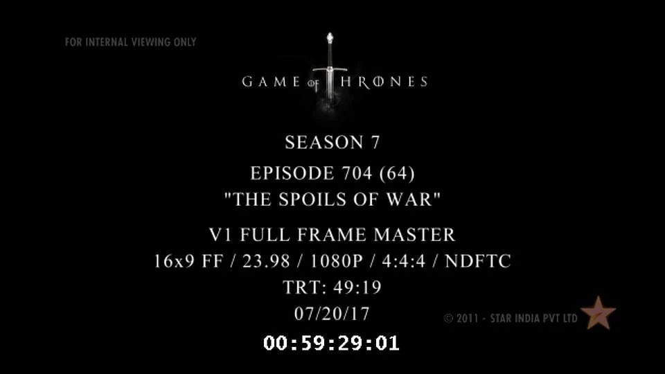 The fourth episode of the seventh season of Game of Thrones was leaked online a day before it was scheduled to air.