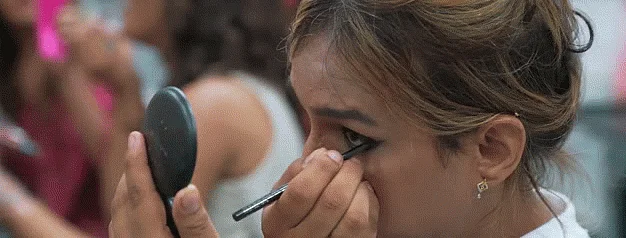 A contestant participating in the Miss Transqueen India 2017