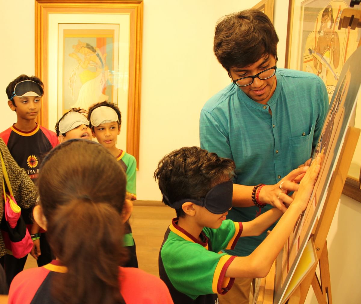Siddhant Shah’s organisation guides the visually impaired and describes what they are touching to them.