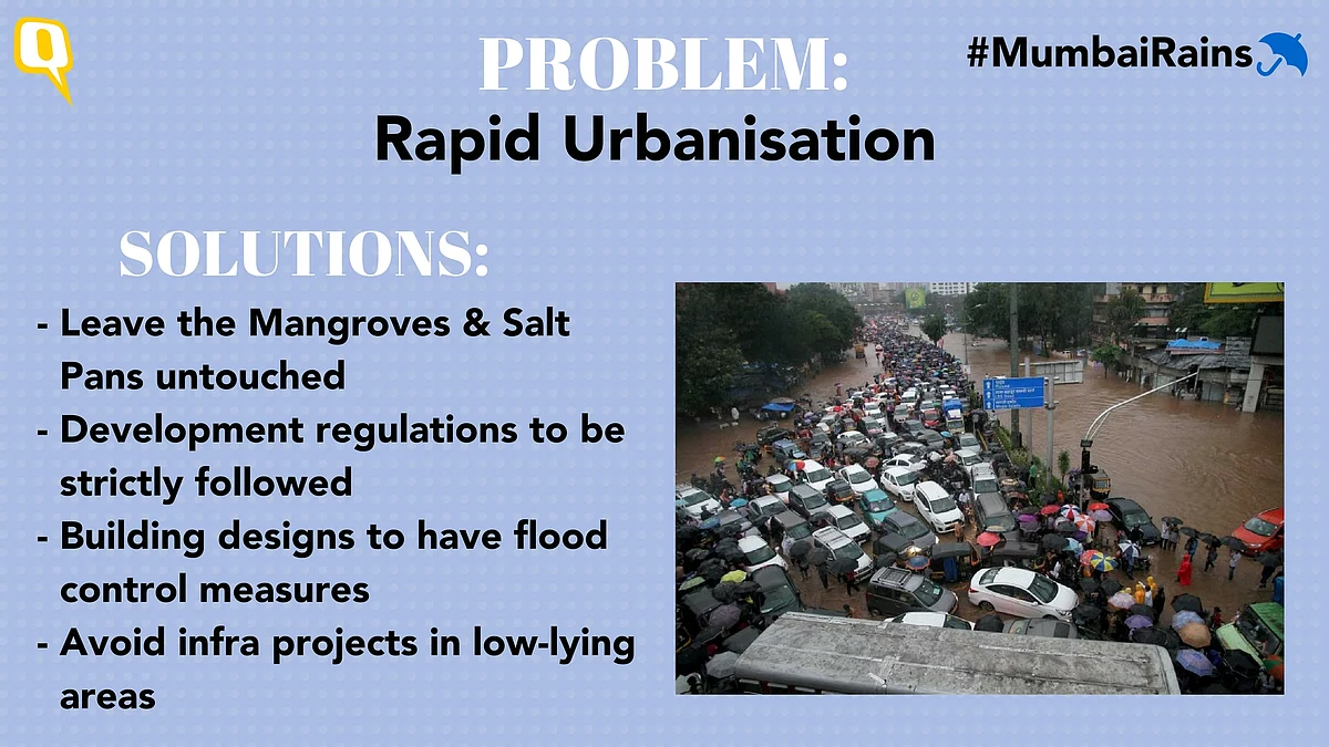 Solutions to tackling indiscriminate urbanisation that leads to flooding.