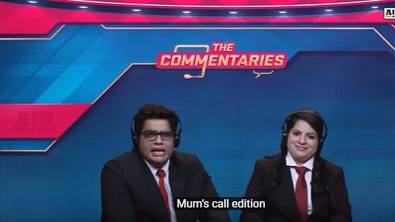 Tanmay Bhatt and Mallika Dua in a still from the video.