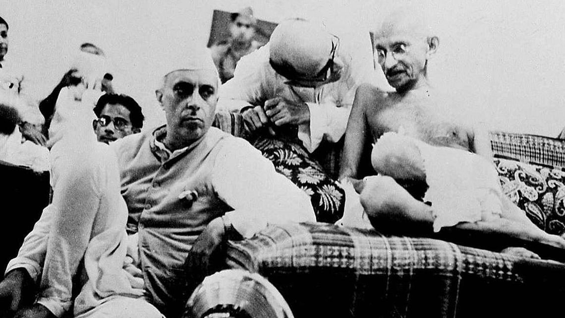 Mahatma Gandhi and Pandit Jawaharlal Nehru.&nbsp;