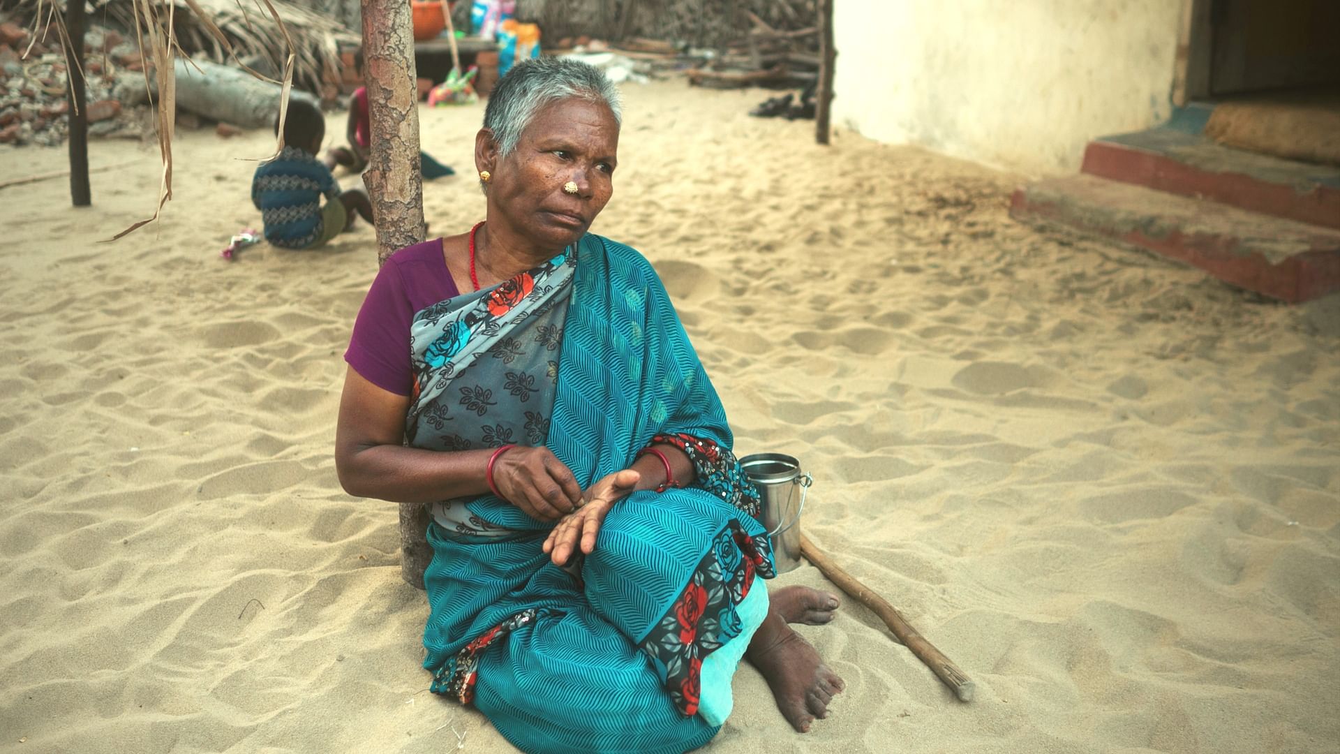Muthukaraupayi, 52 was abandoned by her husband 24 years ago for another woman without any legal divorce or compensation. She has been working as a fisherwoman to support her two daughters.