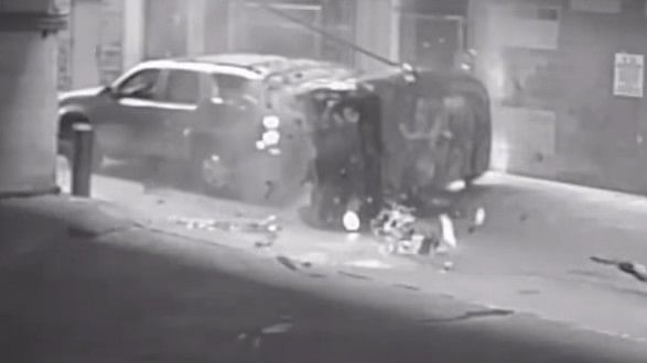 Watch: Car Falls Atop SUV from Seventh-Floor in Freak Accident