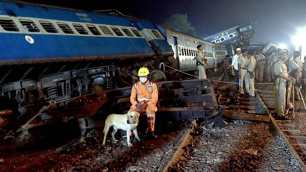 

Policemen inspecting the mangled coaches of the Puri-Haridwar Utkal Express train after it derailed in Khatauli near Muzaffarnagar on Saturday.