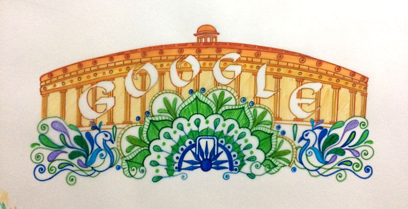 Mumbai based designer Sabeena Karnik brought the beautiful doodle to life. 