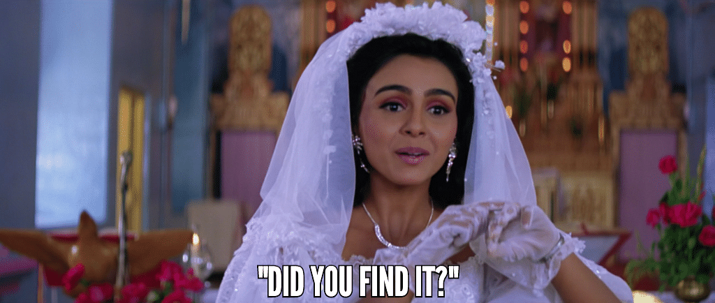 Rewind back to this brilliant scene from Shah Rukh Khan’s ‘Kabhi Haan Kabhi Naa’ which involves a missing ring.