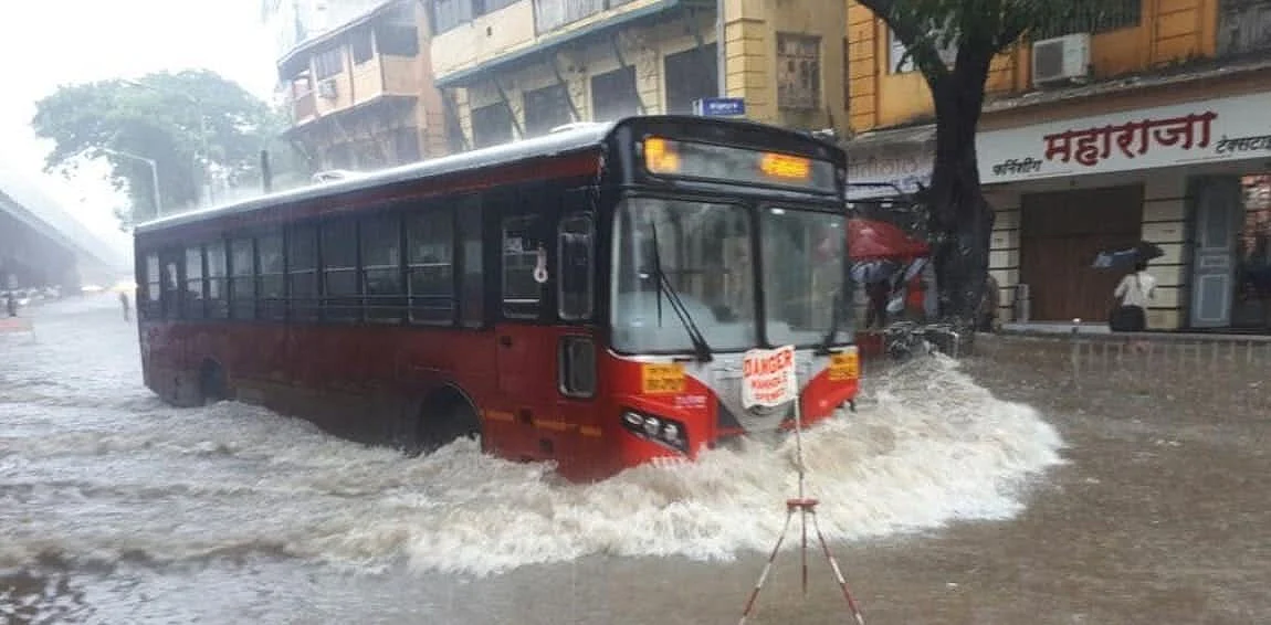 BEST sails through Mumbai floods. 