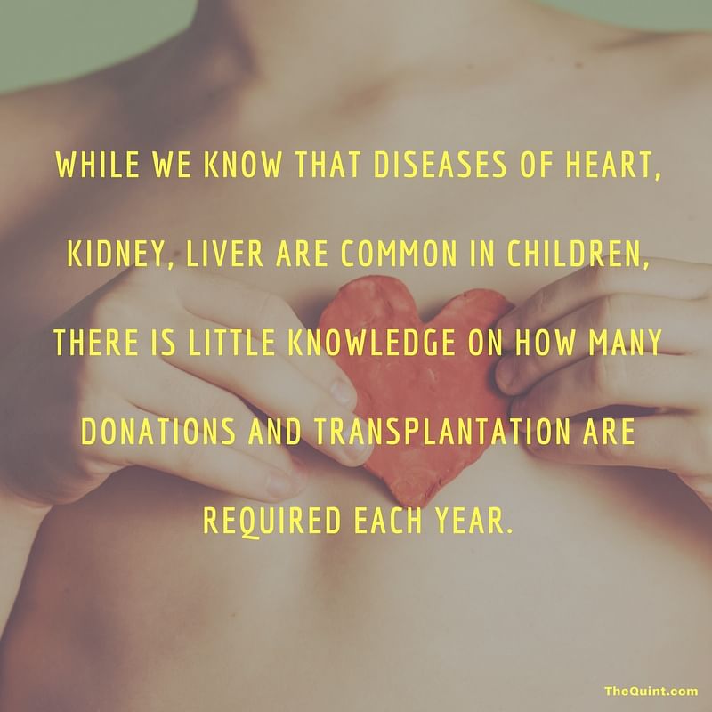 The organ donation rate in India has increased over the last 5 years, but there is a shortage of organs for children