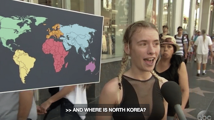 People tried to find North Korea on the world map.&nbsp;