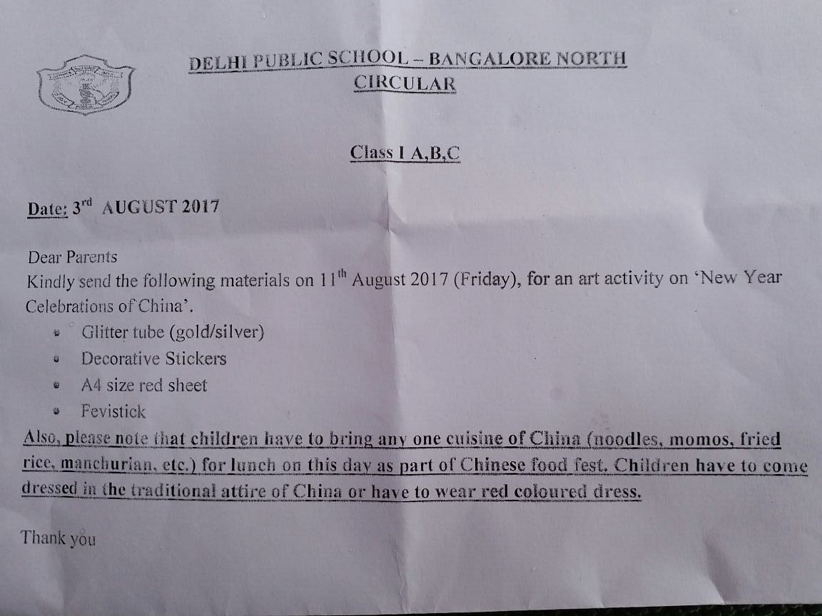 When a school project for Class 1 students become anti-national.