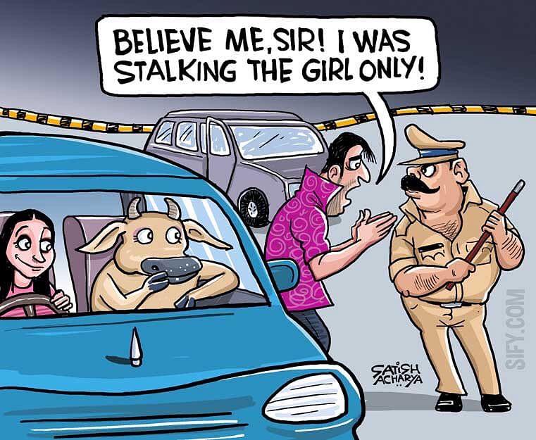 India seems to be witnessing a spate of stalking incidents of late. Are cows really safer than women in the country?