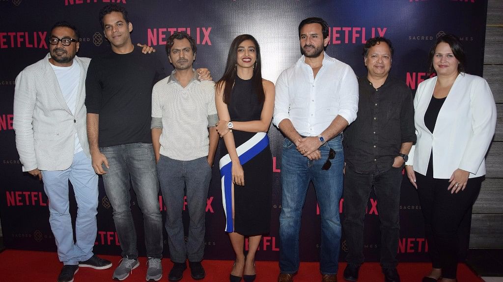 The cast and crew of <i>Sacred Games</i>.